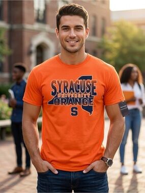 NWT! CAPTIVATING Syracuse University Orange Short Sleeve Tee